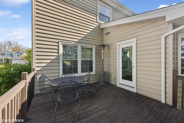 427 Dorset Pl, Glen Ellyn, IL 60137 - wooden terrace featuring outdoor dining space