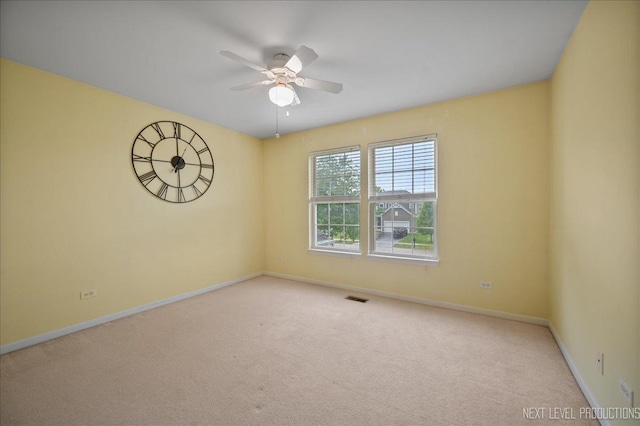 1218 Mariemont Rd Unit C, Sugar Grove, IL 60554 - carpeted spare room featuring ceiling fan and baseboards