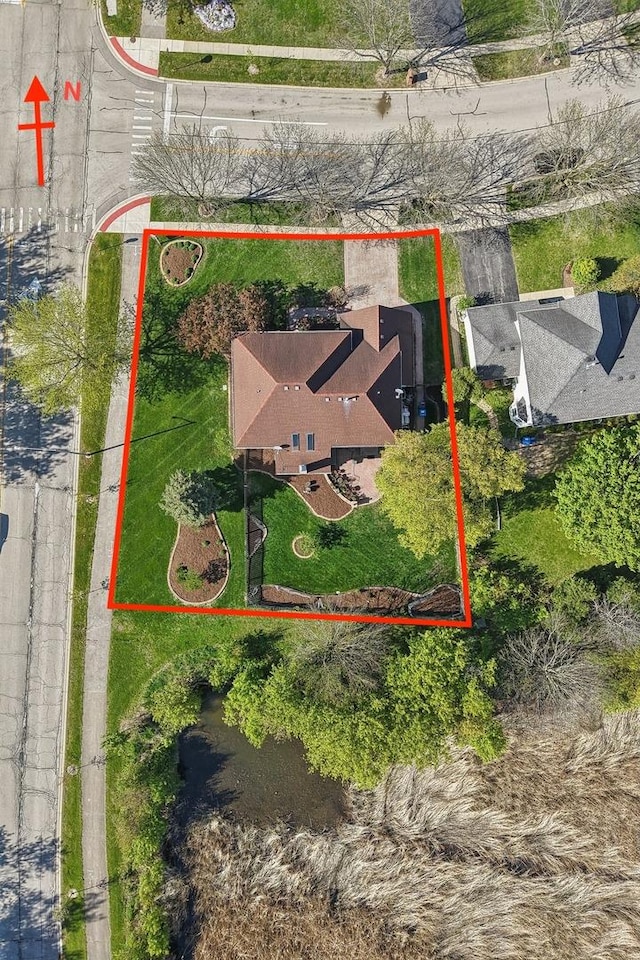 1337 E Thacker St, Schaumburg, IL 60173 - aerial view of property and surrounding area featuring property parcel outlined