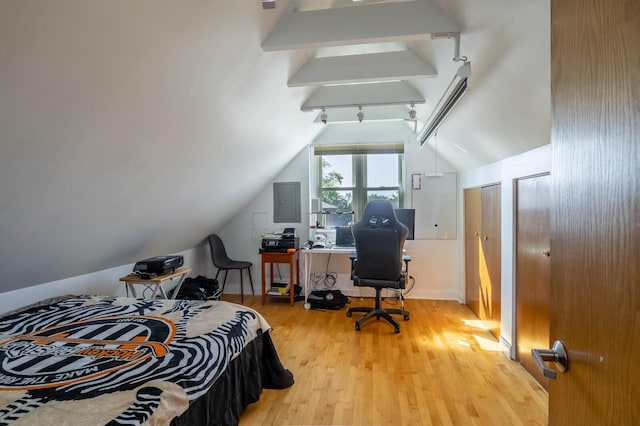 2512 N Marshfield Ave, Chicago, IL 60614 - bedroom with wood finished floors, two closets, and an office area