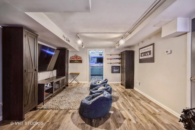 723 Gardner Rd, Flossmoor, IL 60422 - living area with light wood-type flooring and rail lighting
