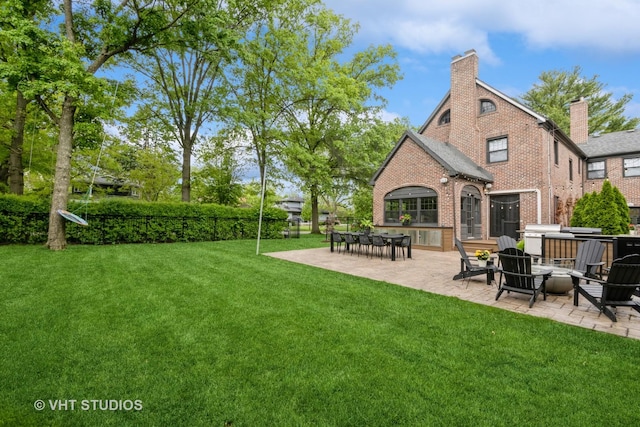 723 Gardner Rd, Flossmoor, IL 60422 - view of grassy yard featuring a patio area