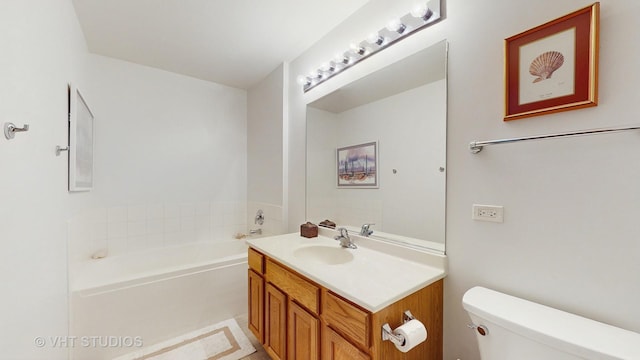 105 Grandview Ct, Volo, IL 60020 - full bathroom with vanity, a bath, and toilet