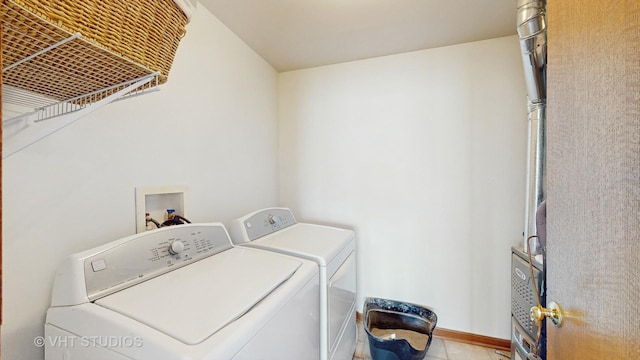 105 Grandview Ct, Volo, IL 60020 - laundry room featuring separate washer and dryer and baseboards