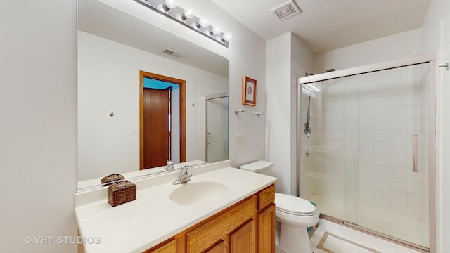 105 Grandview Ct, Volo, IL 60020 - bathroom featuring toilet, vanity, and a shower stall