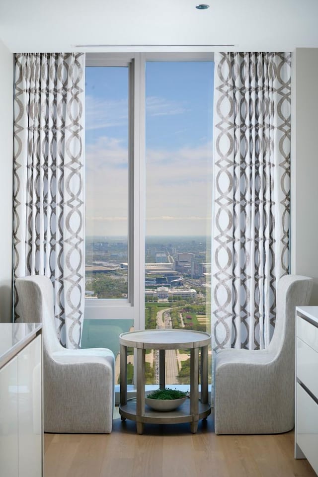 363 E Wacker Dr Unit 6106, Chicago, IL 60601 - sitting room with wood finished floors