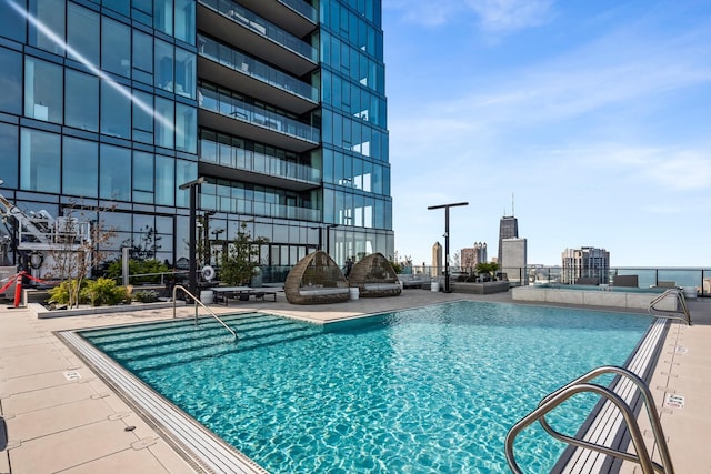 363 E Wacker Dr Unit 6106, Chicago, IL 60601 - community pool featuring a view of city
