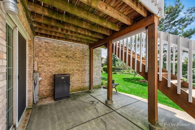 18104 Lake Shore Dr, Orland Park, IL 60467 - view of patio featuring stairway