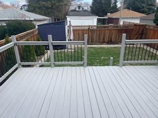 deck featuring fence