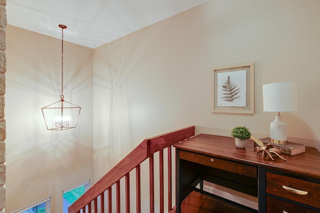 1111 S Waukegan Rd Unit 10, Lake Forest, IL 60045 - stairs featuring a chandelier