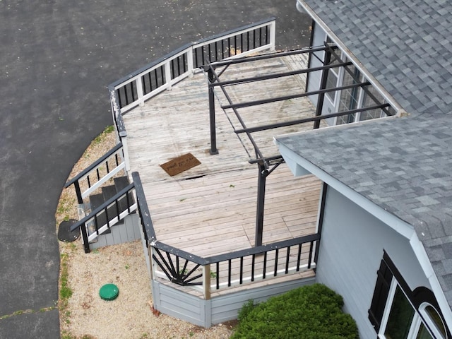 1988 S Chana Rd, Chana, IL 61015 - wooden terrace with stairway
