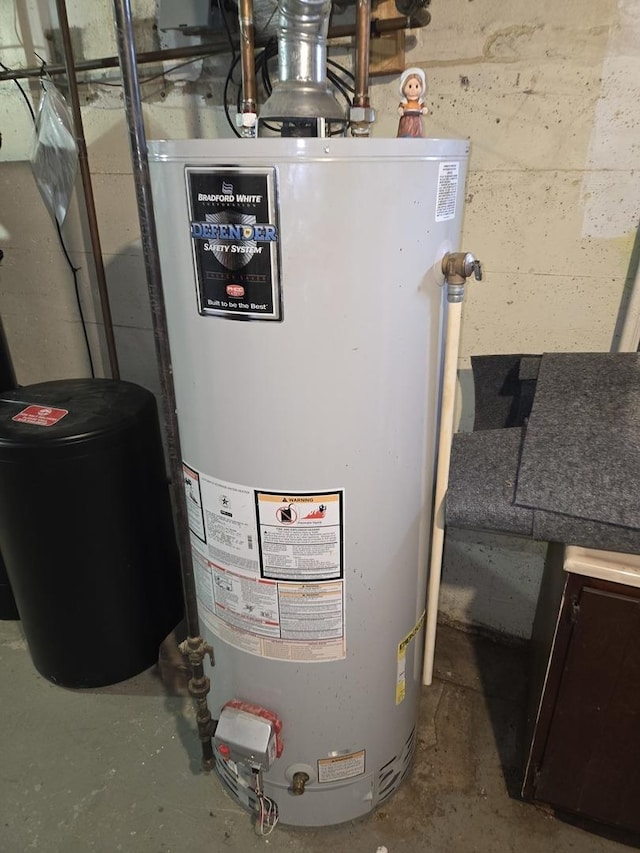 1988 S Chana Rd, Chana, IL 61015 - utility room featuring water heater