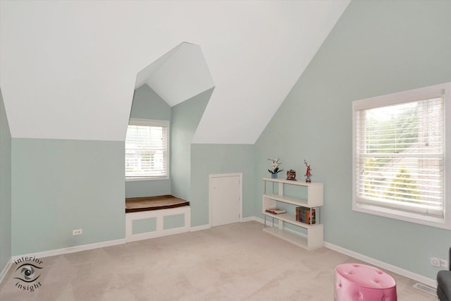 616 E Hillside Ave, Barrington, IL 60010 - rec room featuring vaulted ceiling and carpet floors