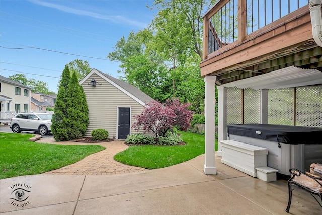 616 E Hillside Ave, Barrington, IL 60010 - view of patio / terrace featuring a hot tub