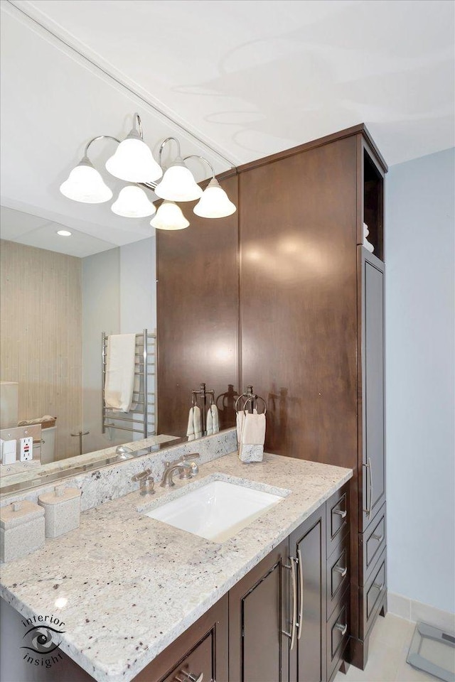 616 E Hillside Ave, Barrington, IL 60010 - bathroom with vanity and tile patterned flooring