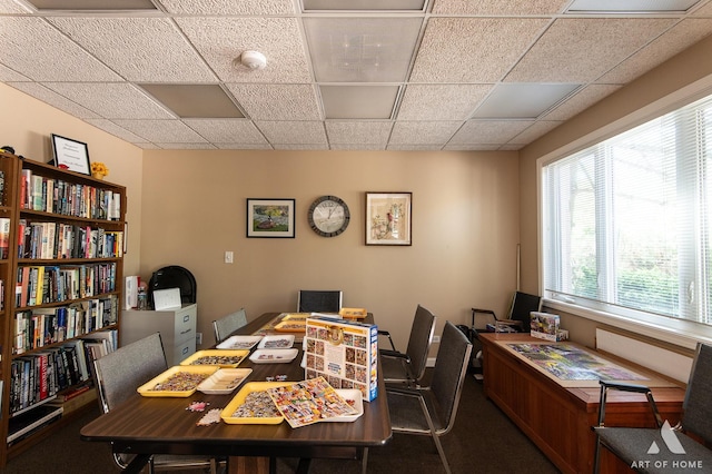 3940 W Bryn Mawr Ave Unit 403, Chicago, IL 60659 - office with a paneled ceiling, healthy amount of natural light, and carpet floors