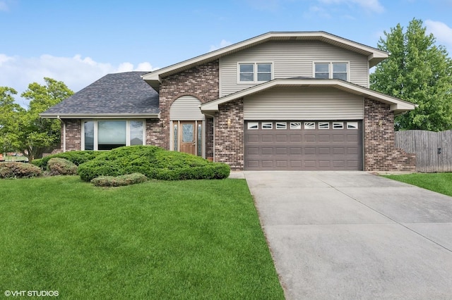 12809 W Meadowview Ln, Homer Glen, IL 60491 - view of front of house featuring brick siding, concrete driveway, an attached garage, and a shingled roof