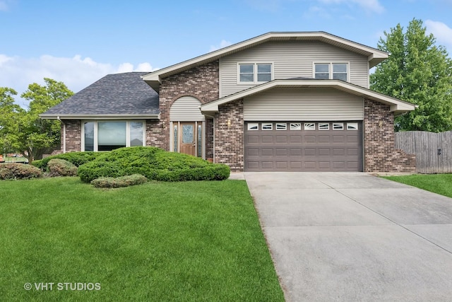 12809 W Meadowview Ln, Homer Glen, IL 60491 - view of front of home featuring brick siding, concrete driveway, an attached garage, and roof with shingles