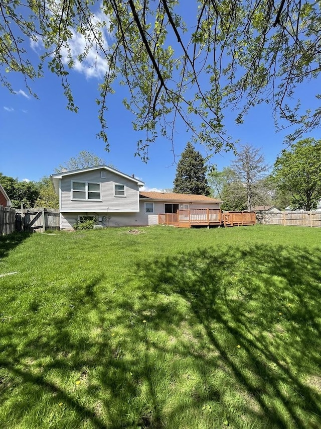 235 Lexington Dr, Bolingbrook, IL 60440 - rear view of house with a deck