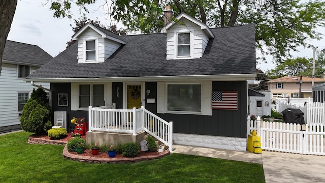 3728 216th St, Matteson, IL 60443 - cape cod-style house featuring a shingled roof and a chimney