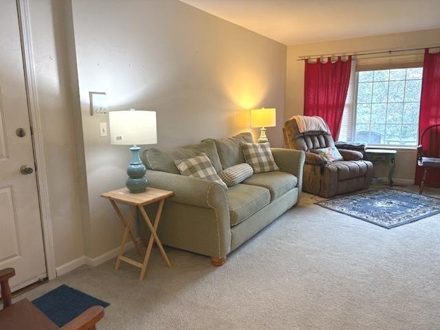 1127 N Red Oak Cir Unit 2, Round Lake Beach, IL 60073 - living area with carpet floors and baseboards