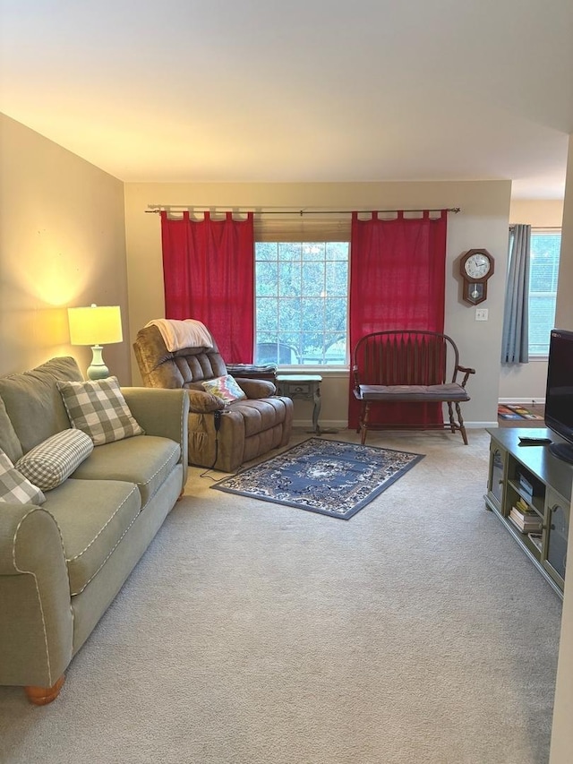 1127 N Red Oak Cir Unit 2, Round Lake Beach, IL 60073 - carpeted living room with healthy amount of natural light and baseboards