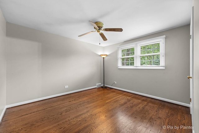 570 E Carpenter Dr, Palatine, IL 60074 - unfurnished room with a ceiling fan and wood finished floors
