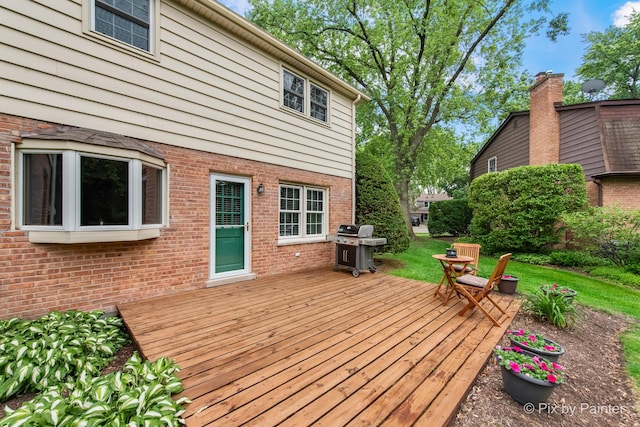 570 E Carpenter Dr, Palatine, IL 60074 - wooden terrace with a grill
