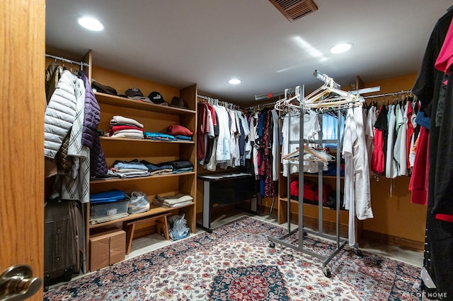 view of walk in closet