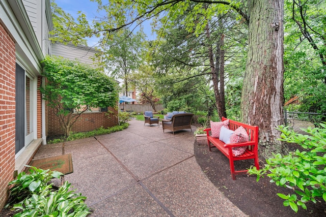 1305 Sleepy Hollow Rd, Glenview, IL 60025 - fenced backyard with a patio area and an outdoor living space