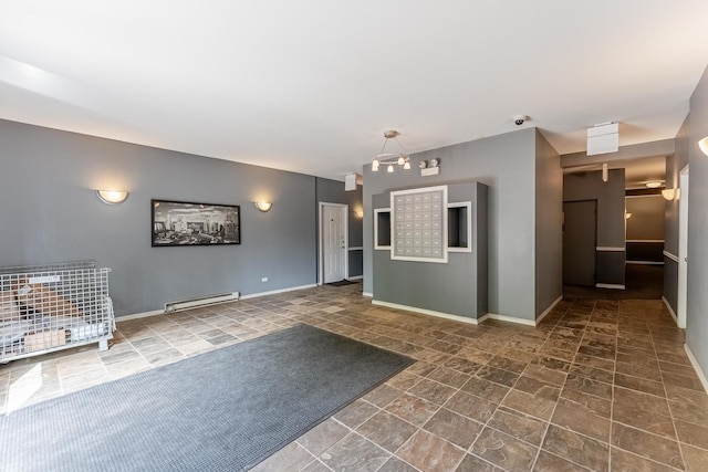 building lobby with a surveillance system