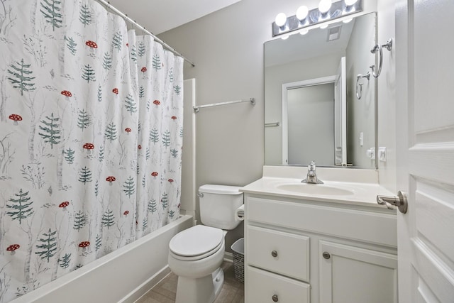 3132 Ollerton Ave, Aurora, IL 60502 - full bathroom featuring vanity, shower / tub combo, and toilet