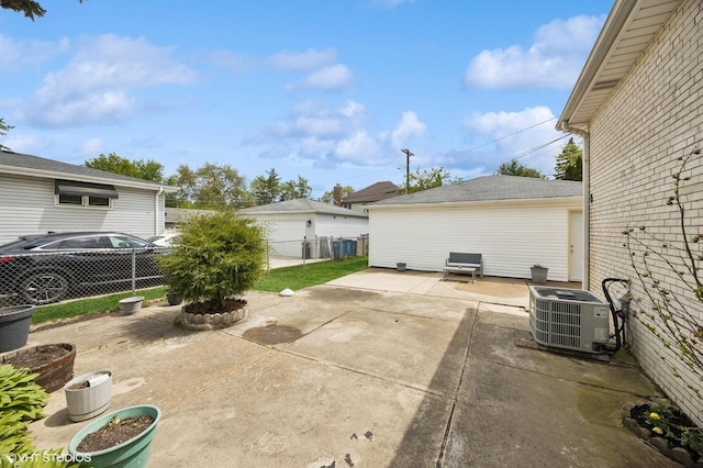 769 N Eastland St, Elmhurst, IL 60126 - view of patio featuring fence and central air condition unit