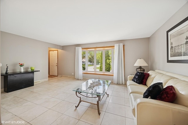 769 N Eastland St, Elmhurst, IL 60126 - living area with light tile patterned flooring and baseboards
