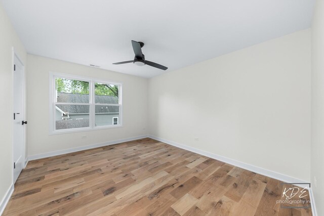 715 N Brainard St, Naperville, IL 60563 - empty room featuring light wood-type flooring and ceiling fan