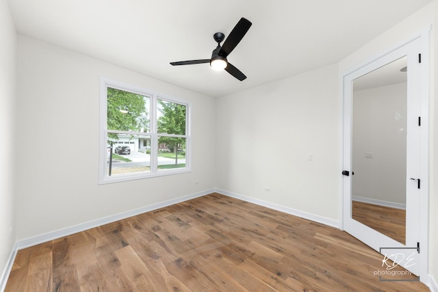 715 N Brainard St, Naperville, IL 60563 - unfurnished room featuring wood finished floors and ceiling fan