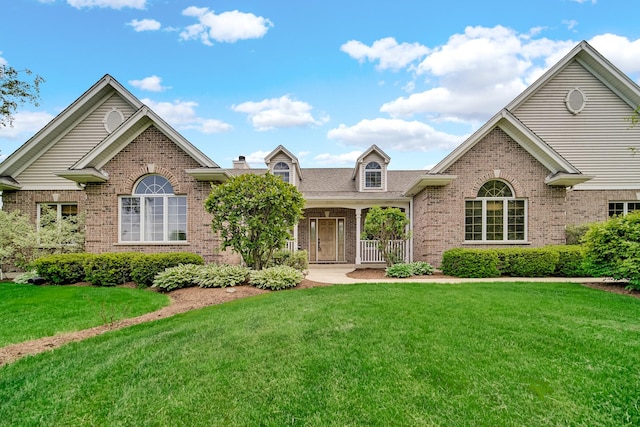4916 Country Springs Dr, Johnsburg, IL 60051 - ranch-style home featuring brick siding and a front lawn