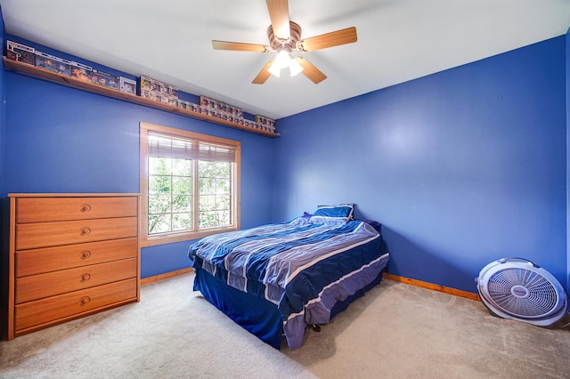 4916 Country Springs Dr, Johnsburg, IL 60051 - bedroom with carpet floors, baseboards, and ceiling fan