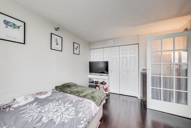 345 N Lasalle Blvd Unit 3602, Chicago, IL 60654 - bedroom featuring dark wood-style flooring and a closet