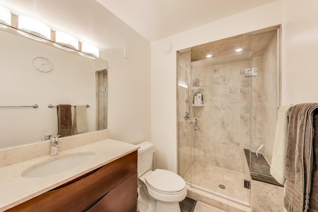 345 N Lasalle Blvd Unit 3602, Chicago, IL 60654 - bathroom with toilet, vanity, and a stall shower