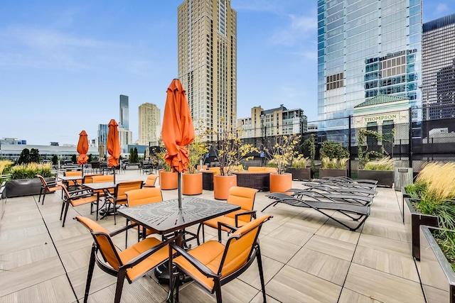 345 N Lasalle Blvd Unit 3602, Chicago, IL 60654 - view of patio / terrace featuring a view of city