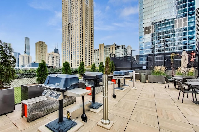 345 N Lasalle Blvd Unit 3602, Chicago, IL 60654 - view of patio featuring a skyline view