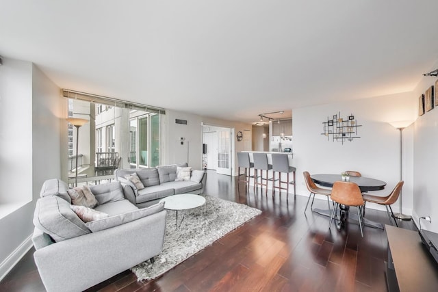 345 N Lasalle Blvd Unit 3602, Chicago, IL 60654 - living area with wood finished floors and baseboards