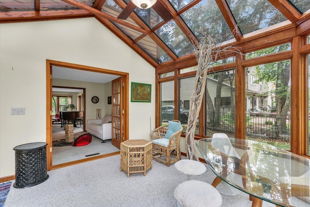 4008 Pinecrest Dr, Champaign, IL 61822 - sunroom featuring high vaulted ceiling and carpet