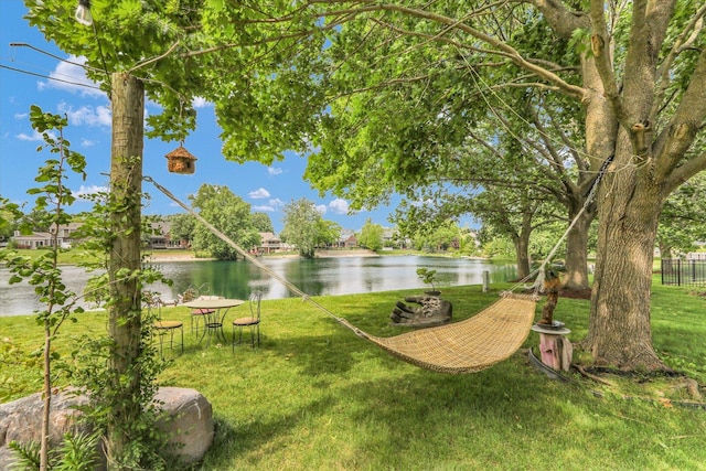 4008 Pinecrest Dr, Champaign, IL 61822 - view of yard featuring a water view