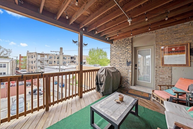 1637 W Columbia Ave Unit 3W, Chicago, IL 60626 - wooden terrace featuring area for grilling