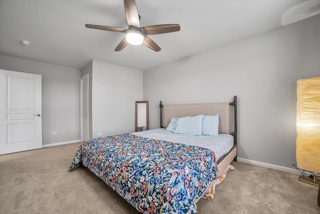 14117 Meadow Ln, Plainfield, IL 60544 - carpeted bedroom featuring baseboards and ceiling fan