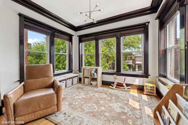 1621 W Rascher Ave Unit 2, Chicago, IL 60640 - sunroom / solarium featuring a chandelier