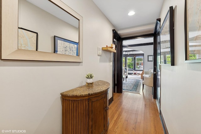 1621 W Rascher Ave Unit 2, Chicago, IL 60640 - hall featuring light wood-style flooring and recessed lighting