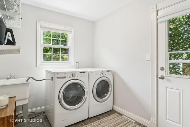 1101 S Nightingale Dr, Palatine, IL 60067 - washroom featuring washing machine and dryer and tile patterned flooring